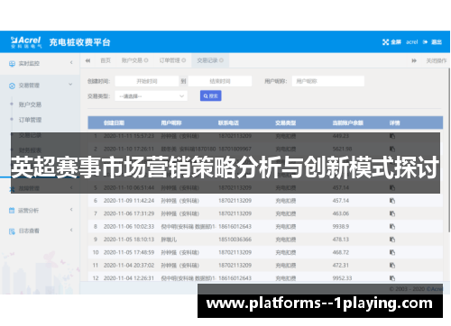 英超赛事市场营销策略分析与创新模式探讨